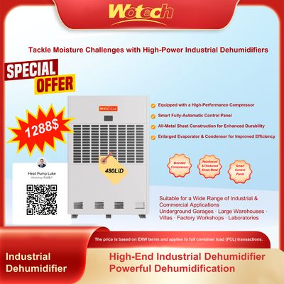 Αγορά Περιορισμένη ειδική προσφορά για 480L/ημέρα Βιομηχανικός αφυγραντήρας Γρήγορη αφαίρεση νερού για αποθήκη υπόγειο γκαράζ ηλεκτρονική κατασκευή